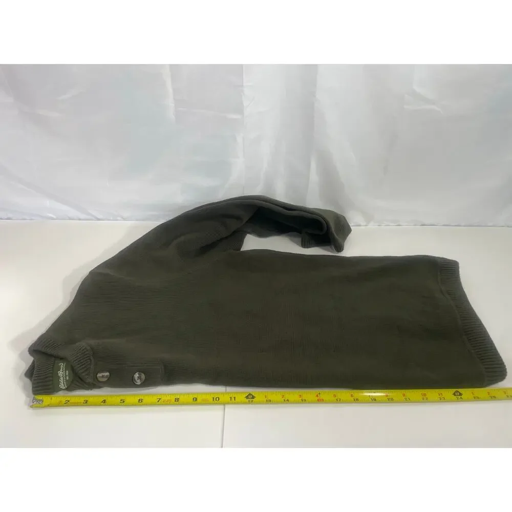 Vintage Eddie Bauer Men’s 100% cotton olive green pullover sweater Size 2XL - Picture 3 of 10